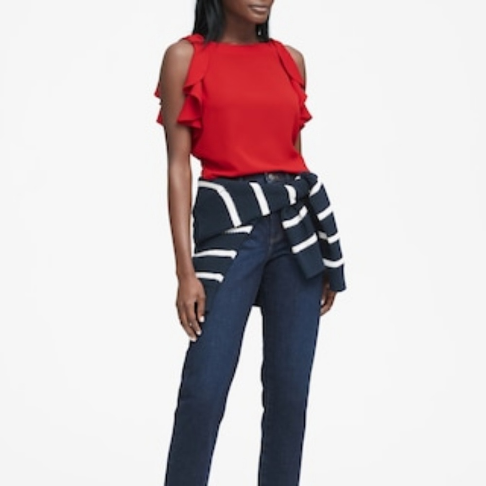 Banana Republic Flutter Sleeve Top